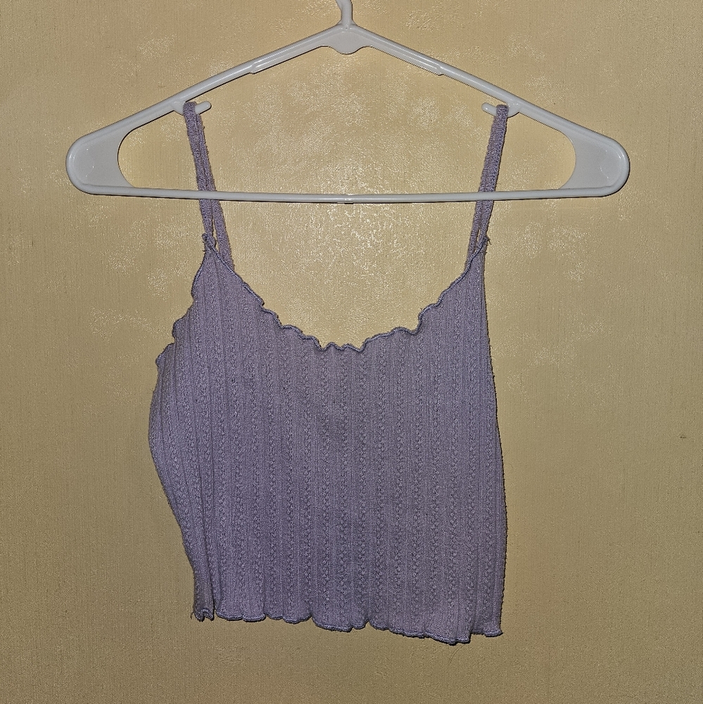 Purple cropped tank top